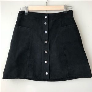 Black Feux Suede H&M Mini Skirt